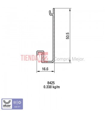 8425 - A40 RPT SUPLEMENTO PARANTE CENTRAL HOJA CORR. - CRUDO- PERFIL ALUAR