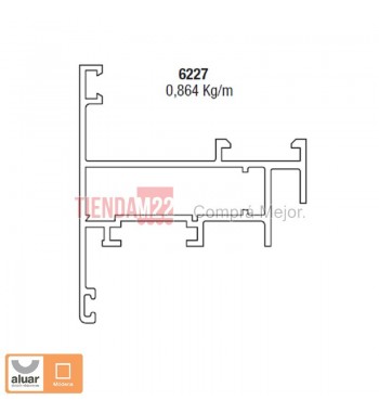 6227 - HOJA VENTILUZ CRUDO- PERFIL ALUAR