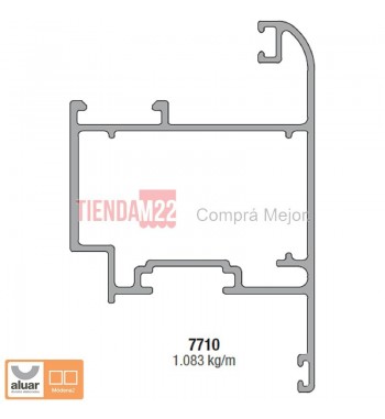 7710 - MODENA2 - HOJA VENTAN PROYECT. CRUDO- PERFIL ALUAR