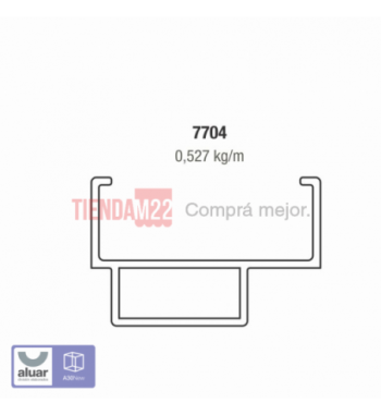 7704 - A30 - ADAPTADOR DVH 32 MM CRUDO- PERFIL ALUAR