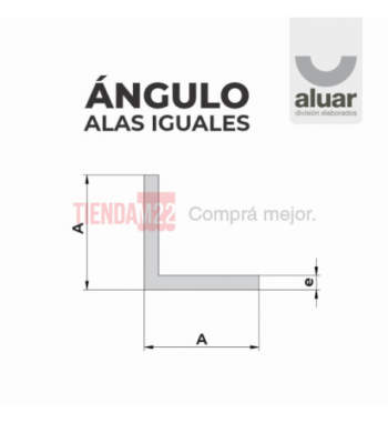 PPN-1942 - ANGULO ALAS IGUALES 32X3MM CRUDO- PERFIL ALUAR