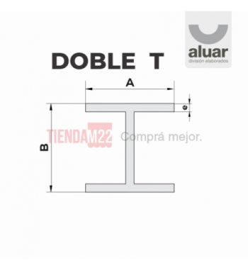 P-7095 - PERFIL DOBLE T 164X164X12 MM- PERFIL ALUAR