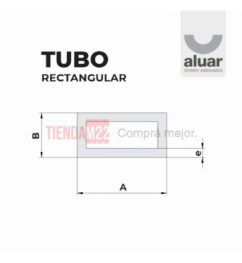 MC-144 - TUBO 25X15 1.5MM CRUDO- PERFIL ALUAR