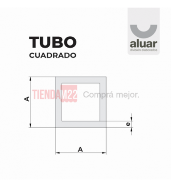 MC-088 - TUBO 12X12 1.25MM CRUDO- PERFIL ALUAR