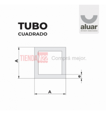 MC-073 - TUBO CUADRADO 25.4X25.4X 1.25MM- PERFIL ALUAR