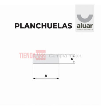 P-2065 - PLANCHUELA 32.5X26 MM CRUDO- PERFIL ALUAR