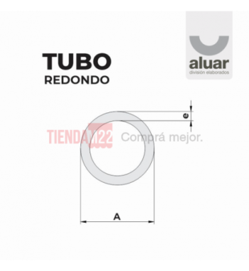 PC-780 - TUBO REDONDO 120X6 MM- PERFIL ALUAR