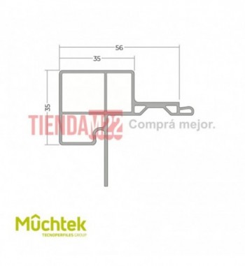 TECNO-ESQ. WALLPANEL EXTERIOR GRIS METALIZADO LARGO 2.9 - 913440090