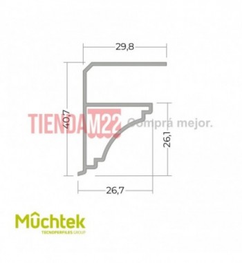 TECNO-PERIMETRAL INTERIOR MOLDURADA POPLAR LARGO 3.0 - 913630450