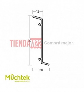 TECNO-ZOCALO PVC 12X60-BLANCO LARGO 2.9 - 913511000