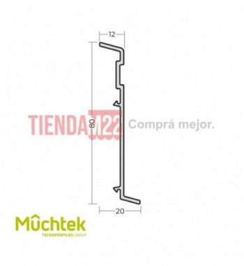 TECNO-ZOCALO PVC 12X80-BLANCO LARGO 2.9 - 913521000