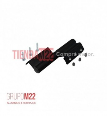 H122-BISAGRA P/PLACA M/ALUM X12 NEGRO - 0300001222