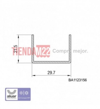 RPT-19917 - RPT-BA 1019917 U PVC- PERFIL ALUAR