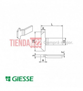 KIT FIJACION PARA  FALLEBA (H47) GIESSE DESP:25001IC04273103K ORIGEN:ITALIA - 00826000