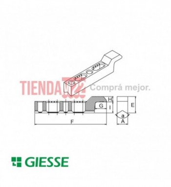 GANCHO MARCO TOP SEC. MOD 90º GIESSE DESP:25001IC04273103K ORIGEN:ITALIA - 0714300001
