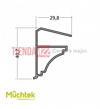 TECNO-PERIMETRAL MOLDURA DEF 8-10-13MM  WALNUT 3 METROS - 913710460