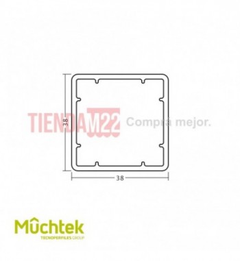 TECNO-TUBULAR 38 X 38 LARCH NATURE 5,8 METROS - 913410580