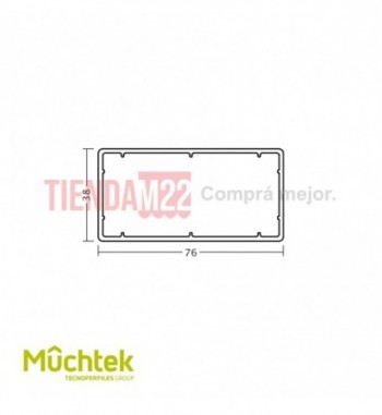 TECNO-TUBULAR 76 X 38 LARCH MARRONE 5,8 METROS - 913420600