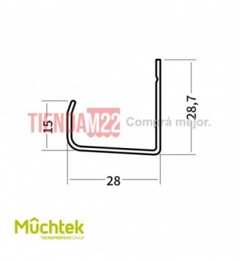 TECNO-PERFIL J WALL PANEL  GOLDEN MATT 2,9 METROS - 913740610