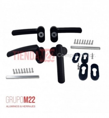 H50-SUNSHINE- NUEVO PICAPORTE EURO NEGRO - GRUPOM22 HCYH