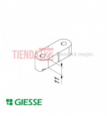 H126-ESPESOR PARA GANCHO DE MARCO GS3000 - GIESSE 07163000