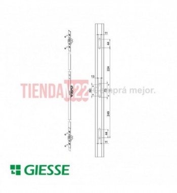 CHAMPION MINIMAL 90° 2PTS 600MM - GIESSE 06487000