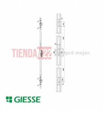 CHAMPION MINIMAL 90° 2PTS 1000MM - GIESSE 06488000
