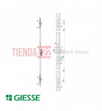 CHAMPION MINIMAL 90° 3PTS 1600MM - GIESSE 06489000