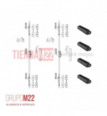 H136-H154-BIPUNTO A40 RPT COMP 45/45 NEGRO CON RUEDAS MON PAT - GRUPOM22 090303NA1+090317N